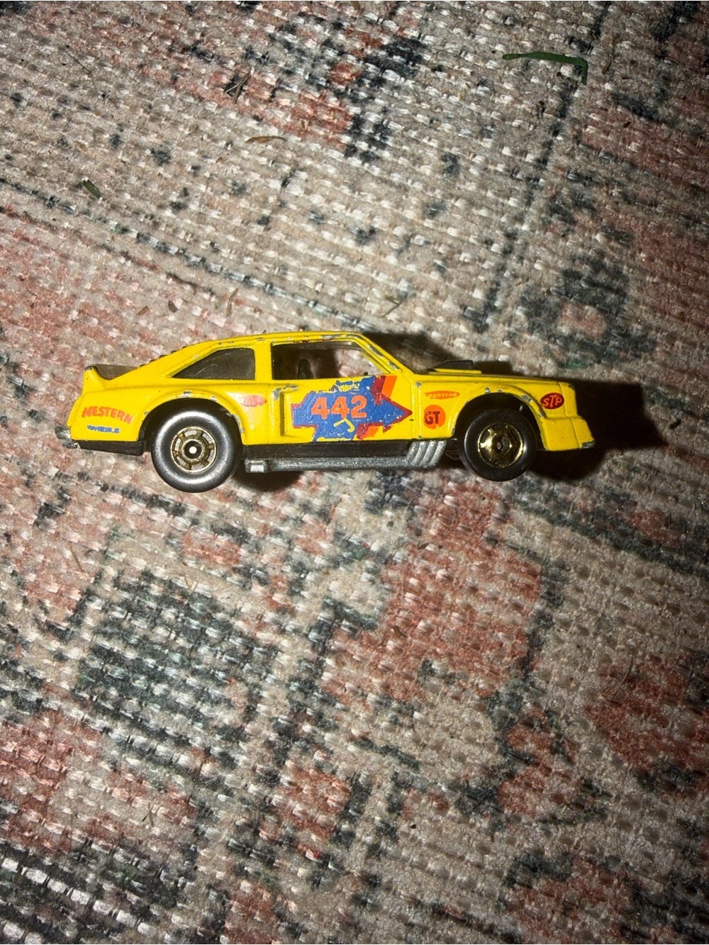 Vintage 1978 Hot Wheels Flat Out 442 Yellow Die-Cast Car